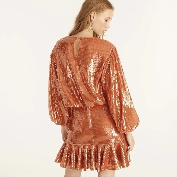 J. Crew Bubble-sleeve sequin top - Picture 3 of 4